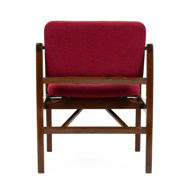 Red Czechoslovakian Armchairs, 1970s, Set of 8 For Sale - Image 8 of 9