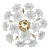 1940s Italian Delicious Murano Ceiling Light White Flowers For Sale