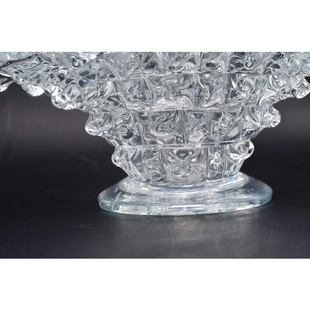Glass Barovier Rostrato Murano Italian Glass Basket Centerpiece Vase, 1940s For Sale - Image 7 of 14