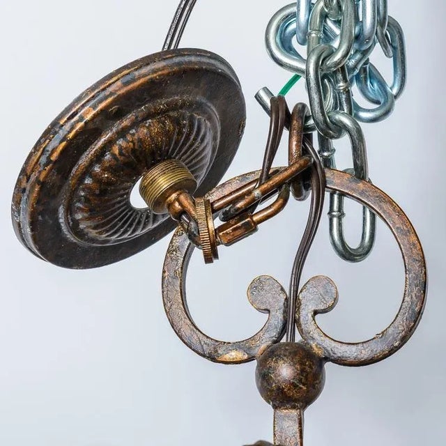 Traditional Vintage Basket Look Chandelier For Sale - Image 3 of 8