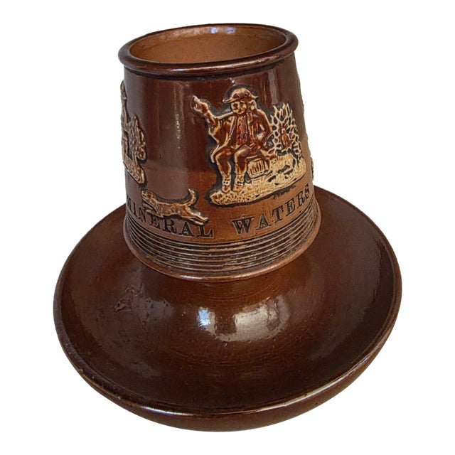 Antique Tavernware Advertising Doulton Match Holder and Striker For Sale
