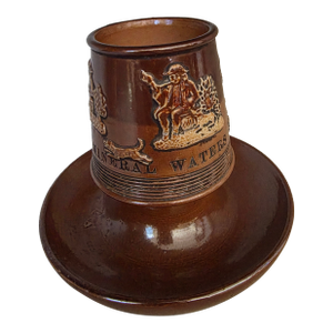 Antique Tavernware Advertising Doulton Match Holder and Striker