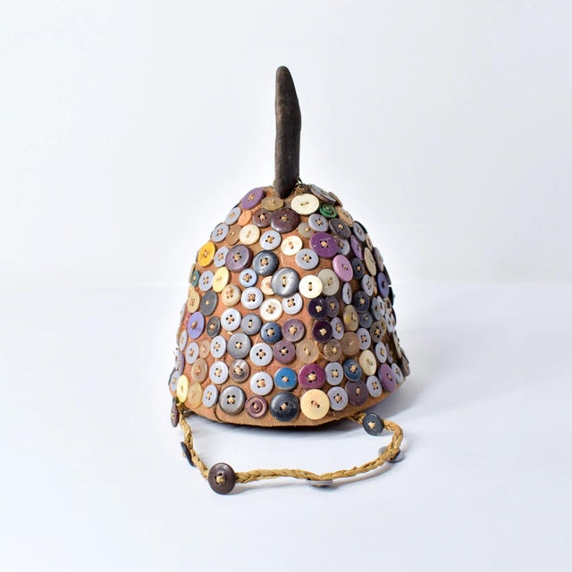 Early 20th Century Lega Bwami Society Button Hat For Sale In Denver - Image 6 of 8