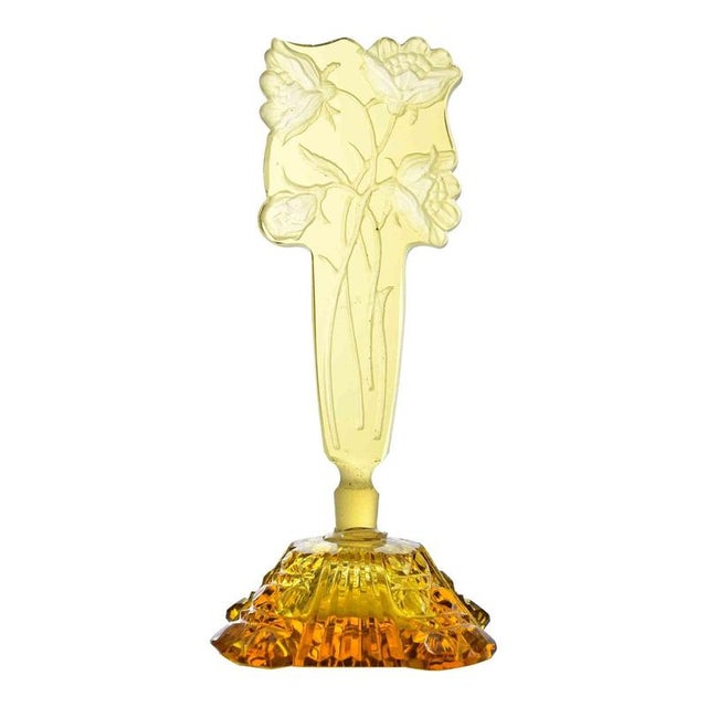 1920s Art Nouveau Glass Sculpture in Yellow and Red, Europe, 1920s For Sale - Image 5 of 5