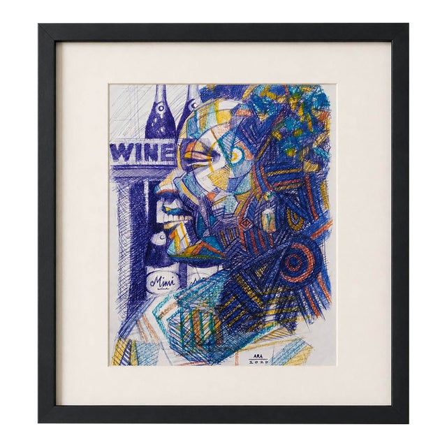 "Tiv Chi", Ballpoint Pen Drawing on Paper, 2020 For Sale