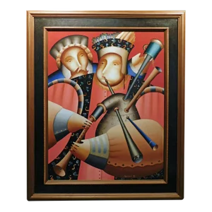 Anton Arkhipov "Untitled" Hand Signed on Canvas With Artist Custom Framed