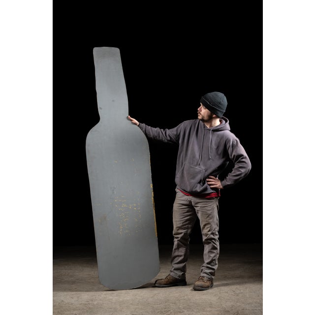 Wood Vintage Oversize Ambassador Scotch Figural Masonite Sign For Sale - Image 7 of 7