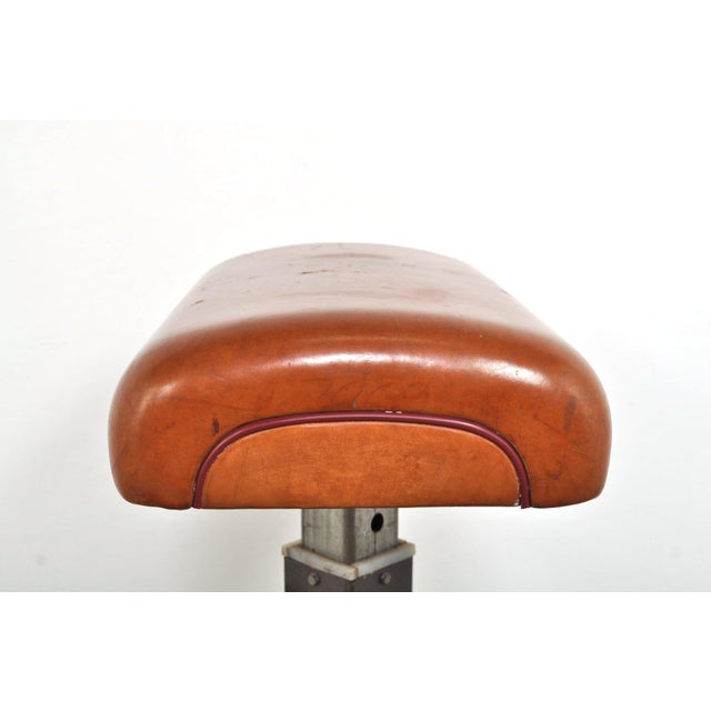 Vintage Leather Gymnastic Horse, 1950s For Sale - Image 3 of 13