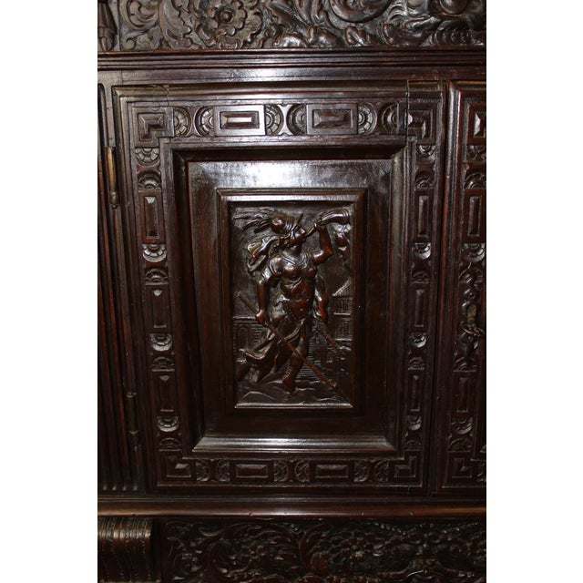 Brown Small Antique Walnut Cabinet For Sale - Image 8 of 15