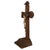 Wood Antique American Tramp Art Carved Wood Crucifix John Zadora Pennsylvania 1900 For Sale - Image 7 of 17