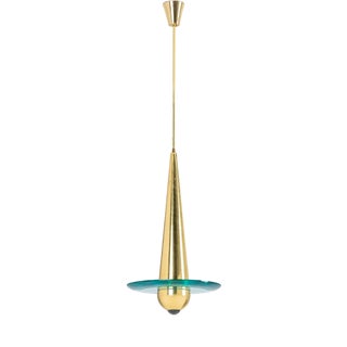 Drop-Shaped Brass Pendant Light by Fedele Papagni, 1990s For Sale