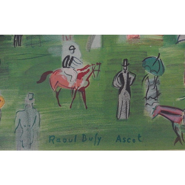 Modern Raoul Dufy, Horses at Ascot Racecourse, Lithograph For Sale - Image 3 of 4