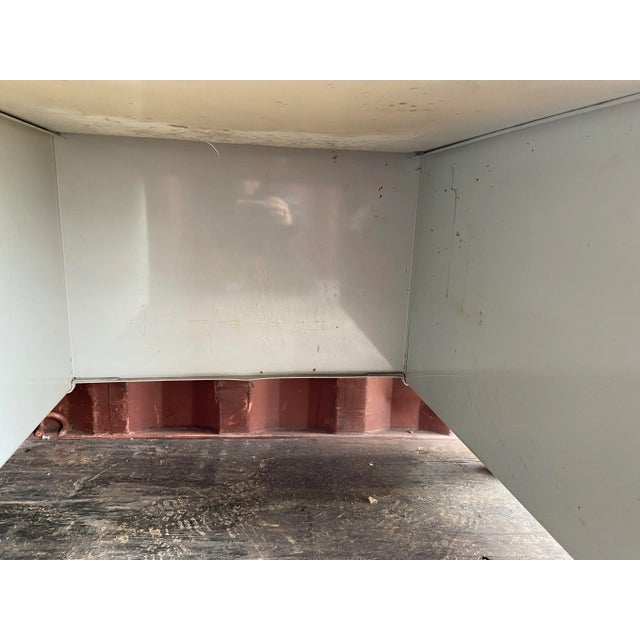Metal Vintage Mid Century Modern Metal Tanker Desk For Sale - Image 7 of 10