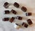 Shell Vintage Brown Mother of Pearl and Chrome Silver Napkin Rings - Set of 6 For Sale - Image 7 of 8