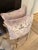 Lavender Pair of New Lilac Velvet Damask Throw Pillows With Down Inserts For Sale - Image 8 of 11