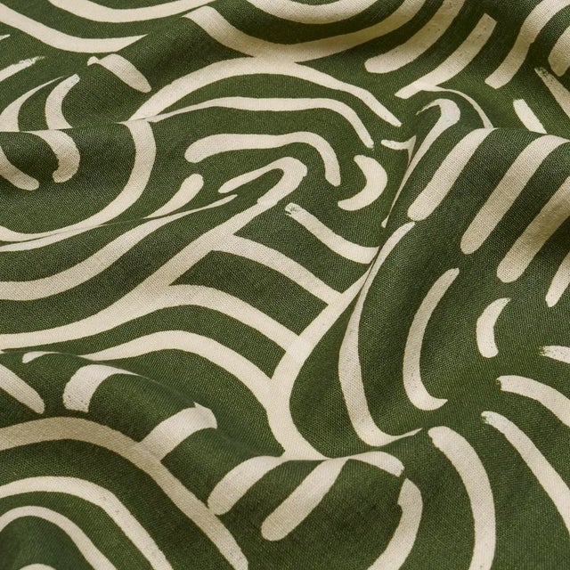Not Yet Made - Made To Order SAMPLE - Schumacher X Backdrop New Beat Fabric In Olive For Sale - Image 5 of 5