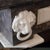 19th century unique empire style brown bois-jourdan marble fireplace mantelpiece, with a white statuary carrara hand...