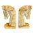 Horse Head Alabaster Bookends For Sale