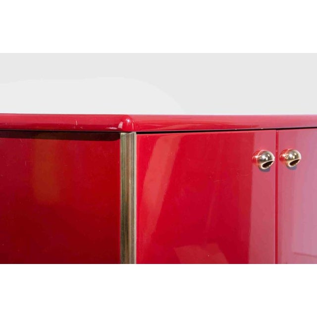 Red Vintage Lacquered Sideboard by Cini Boeri, 1970s For Sale - Image 8 of 11