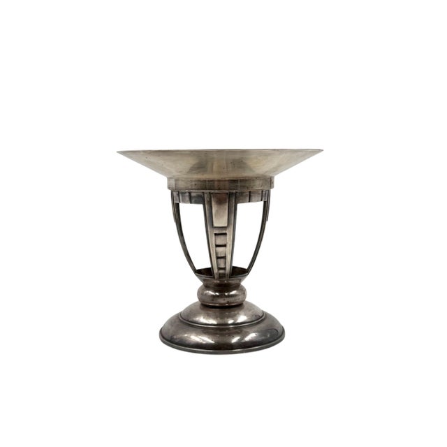 Art Deco Silver-Plated Coup / Vide Poche, France 1940s For Sale - Image 4 of 10