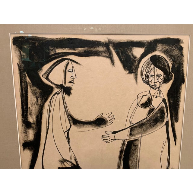 Beige Helen Webber Original Painting in Gallery Frame For Sale - Image 8 of 9