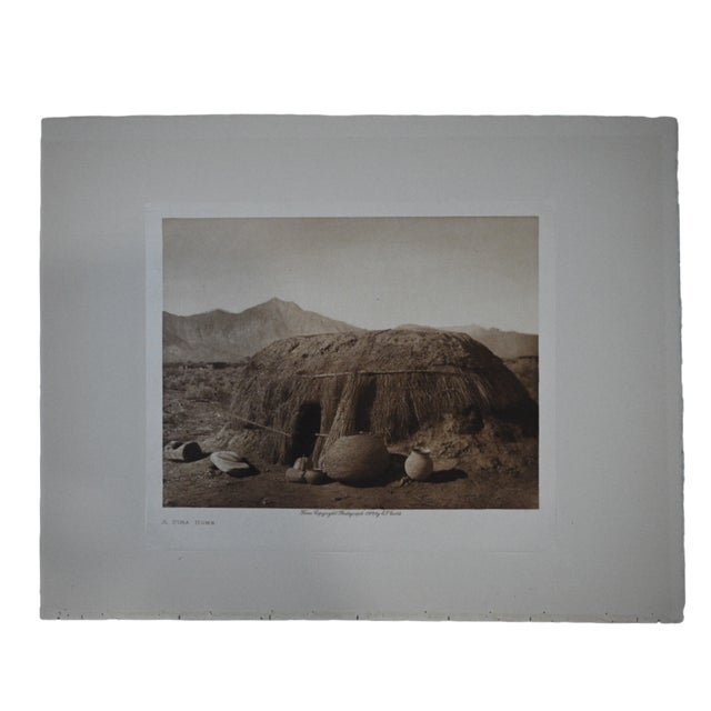Edward S. Curtis "A Pima Home" 1907 Vintage Tissue Photogravure, Cardozo Collection For Sale