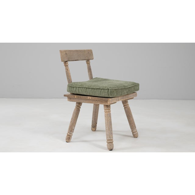 20th Century French Wooden Chair With Upholstered Cushion For Sale - Image 11 of 18