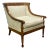 Vintage Statton Furniture Mahogany & Textured Slub Upholstery Club Chair For Sale