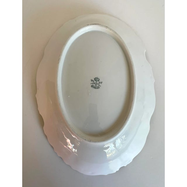 Light Yellow Antique German Hand-Painted Portrait Porcelain Plate For Sale - Image 8 of 12