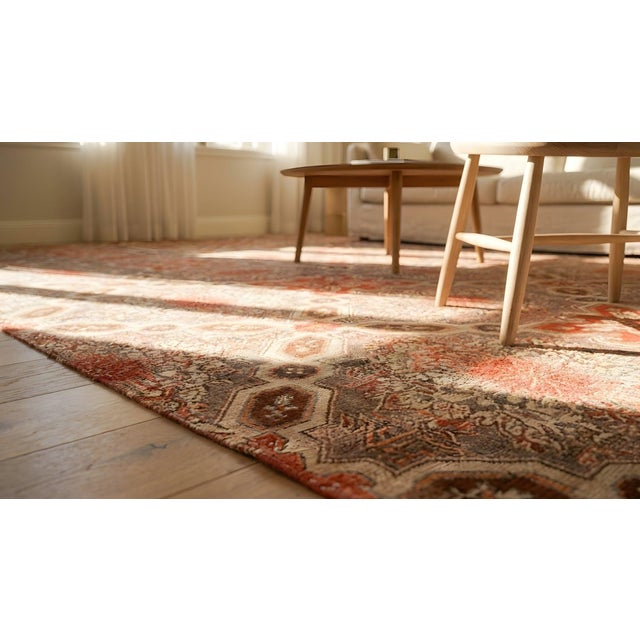 Mid 19th Century American Ingrain Carpet ( 12' 6" x 13' 4" - 381 x 406 cm ) For Sale - Image 10 of 11