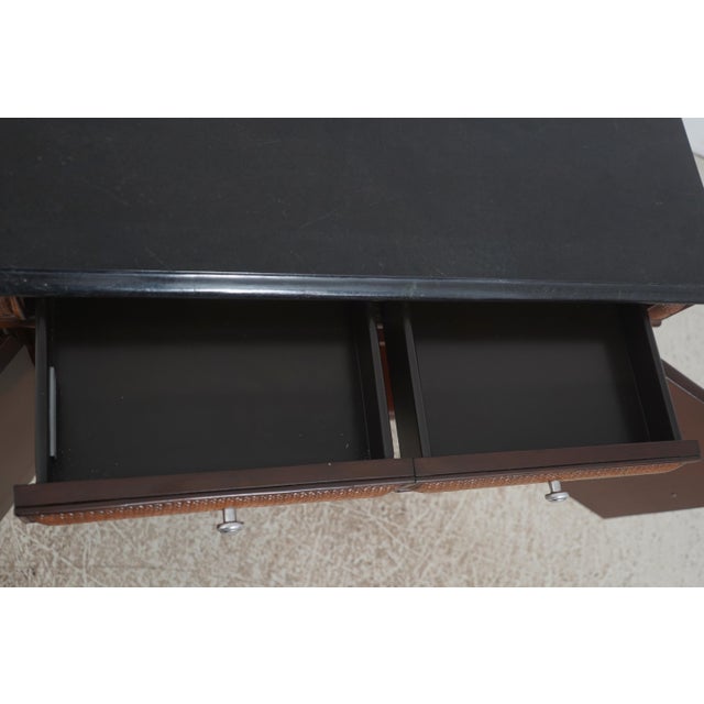 1980s Pair of Thomasville Ernest Hemingway Rattan & Stone Cabinets For Sale - Image 5 of 18