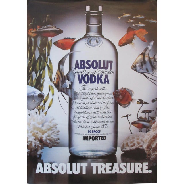 1985 Absolut Vodka Advertisement, Absolut Treasure (Fish) For Sale