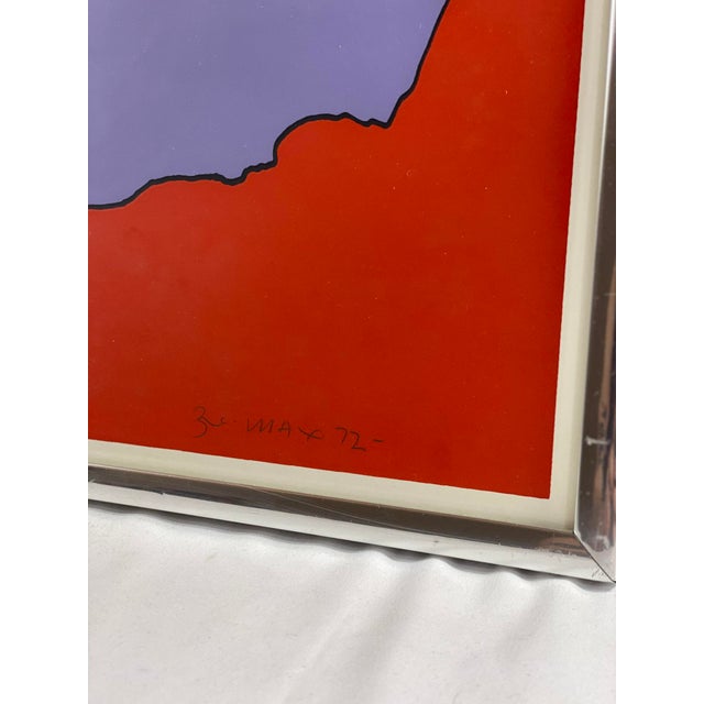Peter Max Serigraph, Remembering The Flight Signed, Numbered and Dated. 264/300, 1972 Chop marks on lower left Silver-tone...