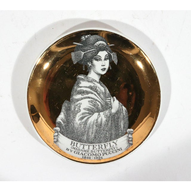 Piero Fornasetti Piero Fornasetti "Melodramma" Ceramic Coasters: A Series of Dramatic Opera Characters For Sale - Image 4 of 11