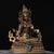 Traditional Large Vintage Gilt Bronze Green Tara Statue / Tibetan Buddhist Figure For Sale - Image 3 of 9