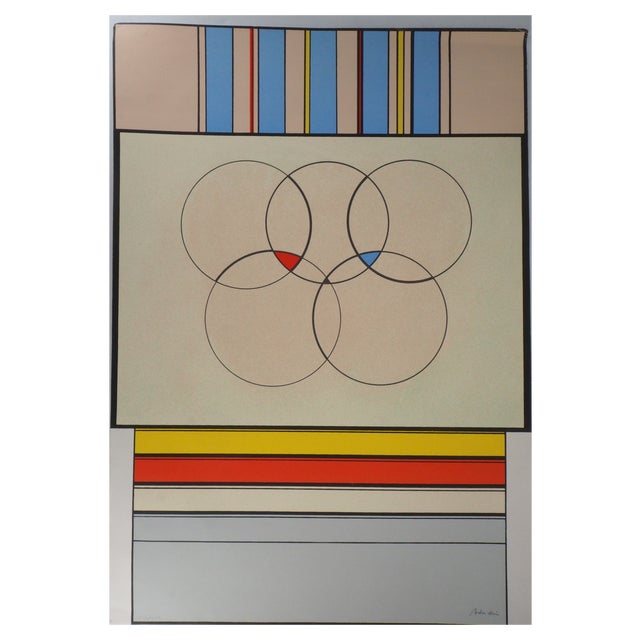 Carmelo Arden Quin, Olympic Rings, Original Lithograph For Sale