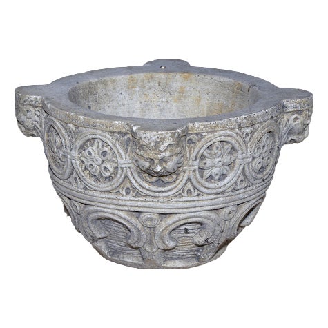 Baroque Style Mortar in Clay For Sale