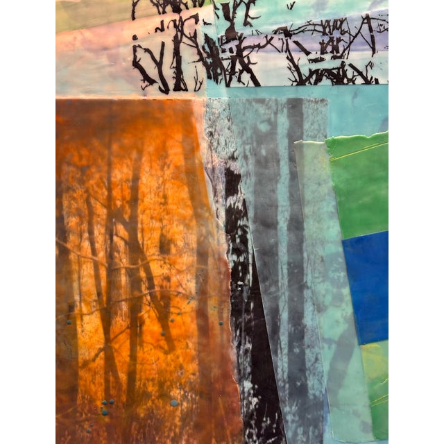 Contemporary Tree Diptych Encaustic Painting by Jane Michalski For Sale - Image 4 of 4