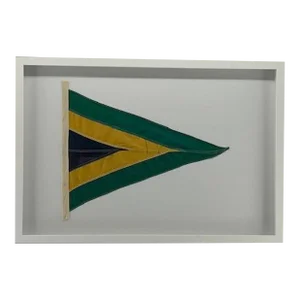 Framed Green/Yellow/Black Pennant