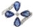 14k Gold 1.58 Ct Floral Sapphire Diamond Bypass Art Deco Ring Size 7 For Sale