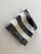 1980s Vintage Postmodern Black & White Striped Marble Ashtray For Sale - Image 5 of 12
