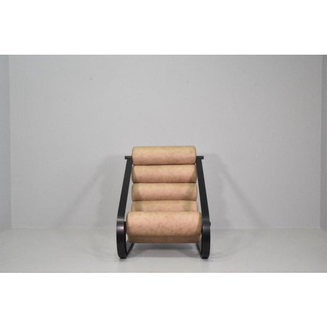 Animal Skin Set of Vintage Lounge Chair with Pouf by Marzio Cecchi for Studio Most, 1968 For Sale - Image 7 of 11