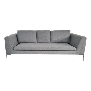 Charles Sofa in Mid-Grey Lambswool by Antonio Citterio for B&B Italia For Sale