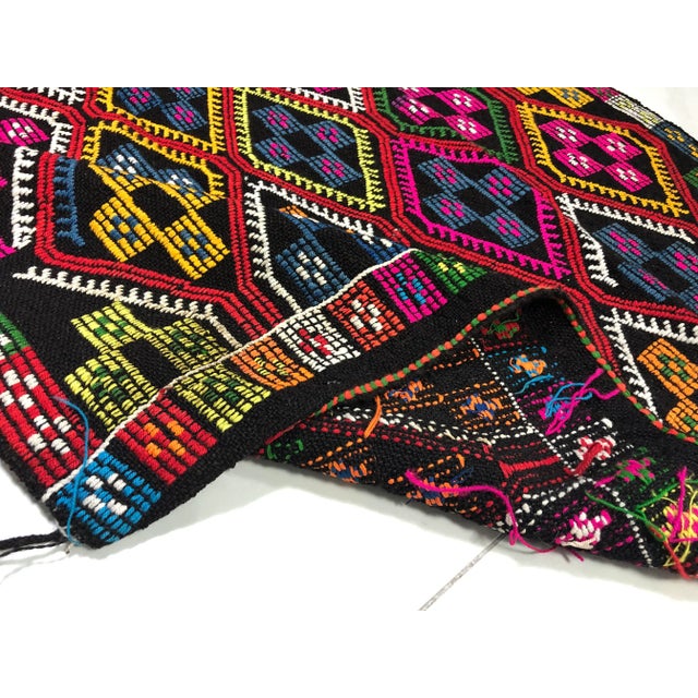 1960s Vintage Colorful Patterned Rug- 3′10″ × 9′8″ For Sale - Image 4 of 11