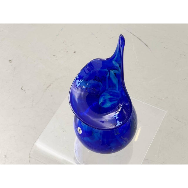 Sculptural Glass Vase from Mdina / Mtarfa Glassblowers Malta, 1970s For Sale - Image 4 of 10