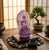 1990s Crystal Glass Amethyst Purple Gautama Amitabha Shakyamuni Statue For Sale - Image 5 of 10