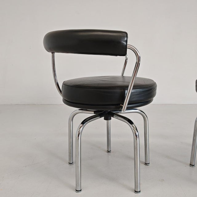 LC7 Swivel Armchairs by Charlotte Perriand for Cassina, 1980s, Set of 2 For Sale - Image 10 of 18