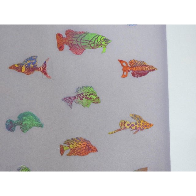 Orange 1983 Walter Crump Colorful Exotic Fish Etching For Sale - Image 8 of 9
