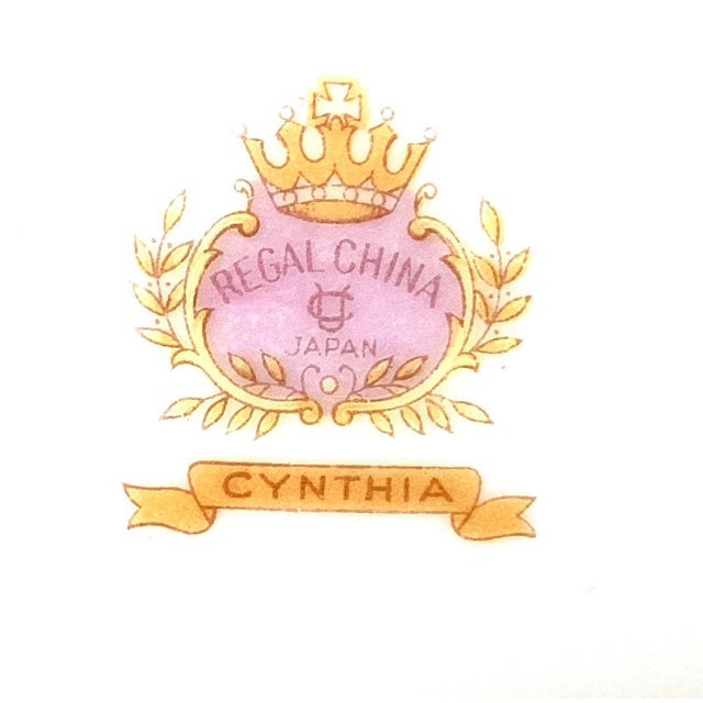 Ceramic 1940s Regal China “ Cynthia” Serving Bowl With Under Plate For Sale - Image 7 of 8