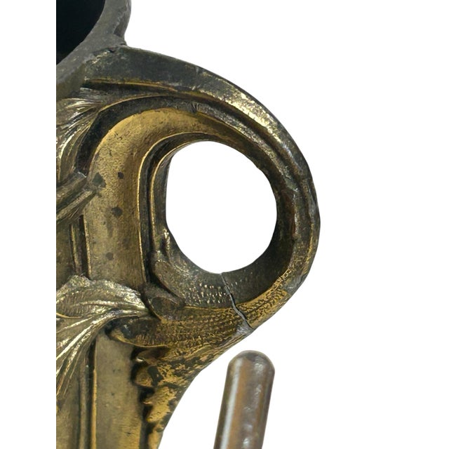 Metal Antique 1920’s Urn Style Incense Burner Base Bronze and Brass Art Nouveau Depose France Victorian For Sale - Image 7 of 12